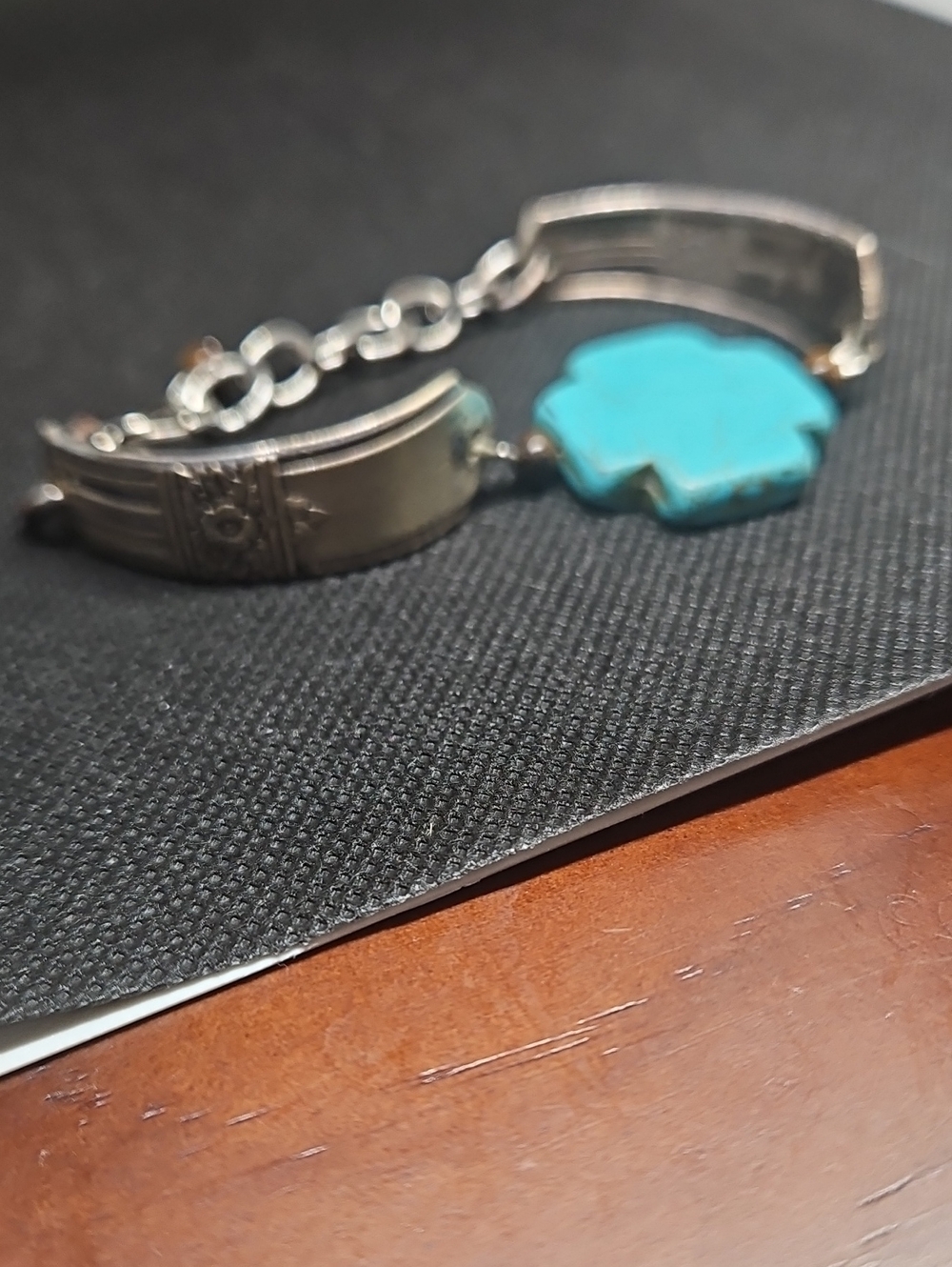 Turquoise Flower Silver Bracelet - Women Jewelry